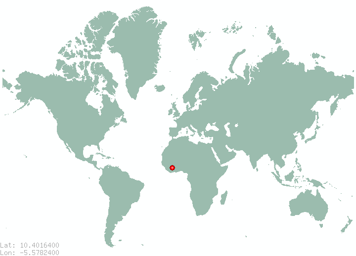 Warga in world map